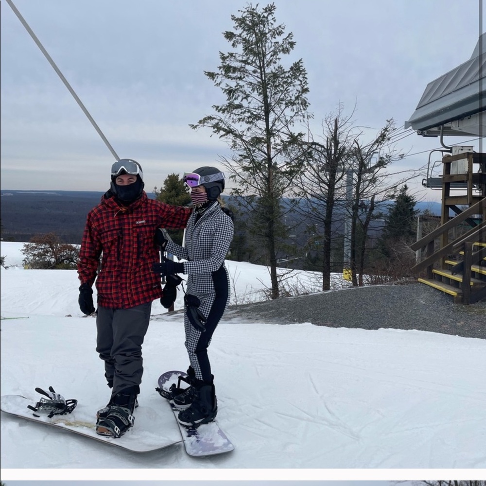 Houndstooth ski suit
